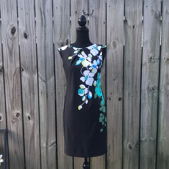 New York & Company Dresses & Skirts - New York & Co Black Floral Sheath Dress - Size 2